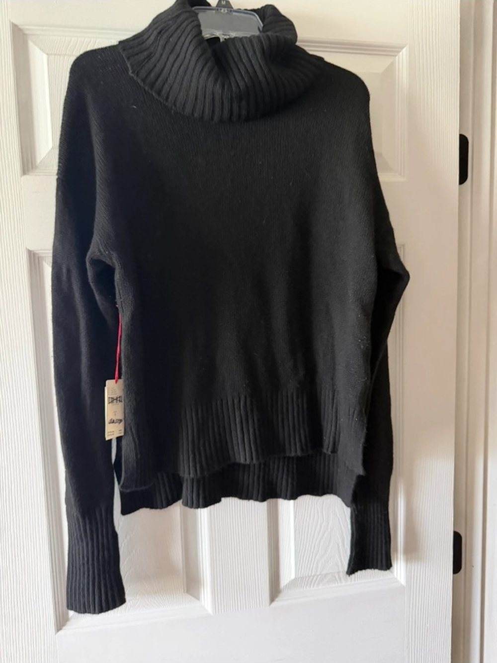 Anthropologie Black Cowl Neck Sweater Size Small NWT